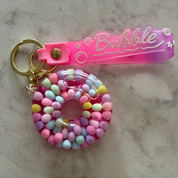 Accessories - Colorful Candy Keychain/Bag Charm with Pink Strap